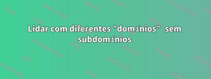 Lidar com diferentes "domínios" sem subdomínios