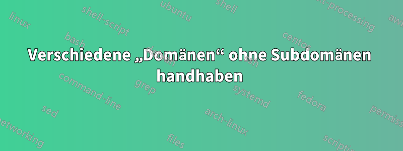 Verschiedene „Domänen“ ohne Subdomänen handhaben