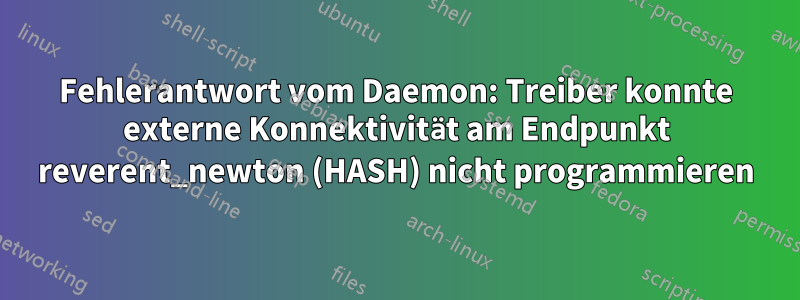 Fehlerantwort vom Daemon: Treiber konnte externe Konnektivität am Endpunkt reverent_newton (HASH) nicht programmieren