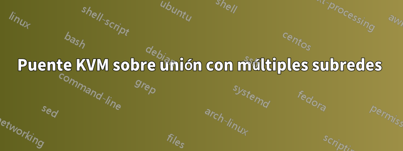 Puente KVM sobre unión con múltiples subredes