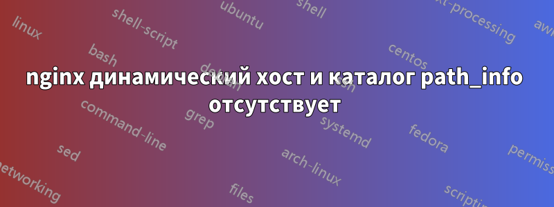 nginx динамический хост и каталог path_info отсутствует