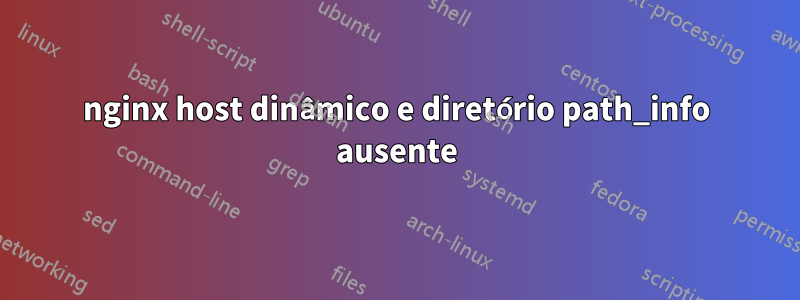 nginx host dinâmico e diretório path_info ausente