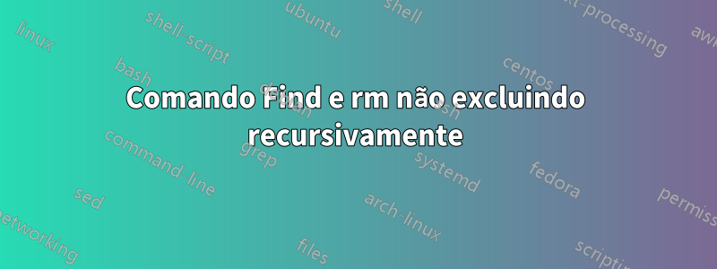 Comando Find e rm não excluindo recursivamente