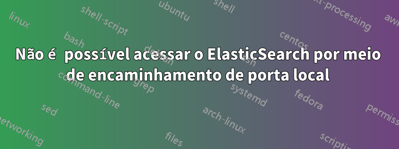 Não é possível acessar o ElasticSearch por meio de encaminhamento de porta local