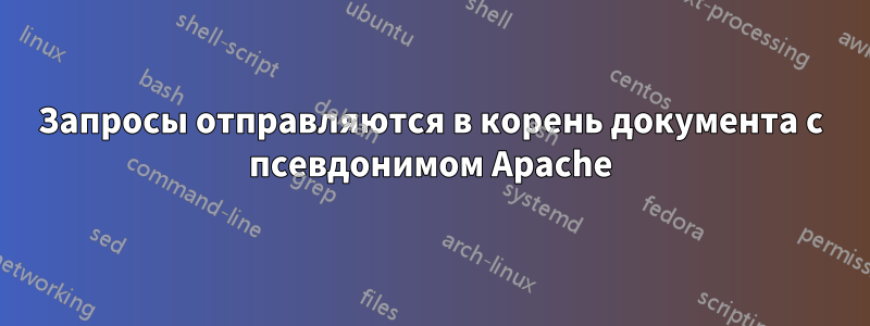 Запросы отправляются в корень документа с псевдонимом Apache