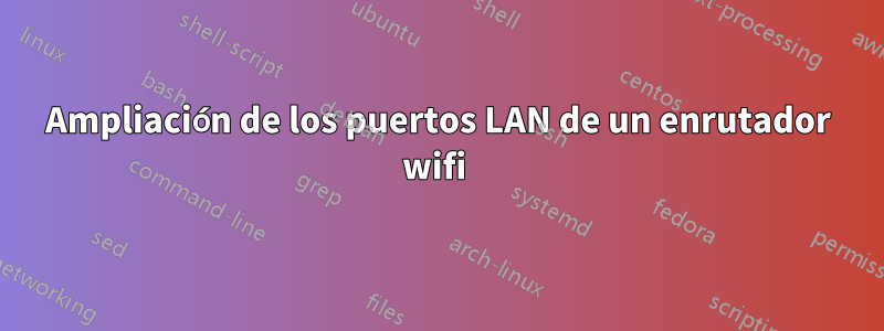 Ampliación de los puertos LAN de un enrutador wifi 