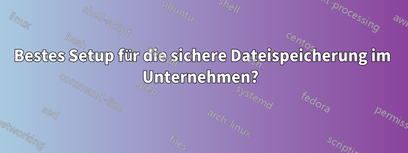 Bestes Setup für die sichere Dateispeicherung im Unternehmen? 