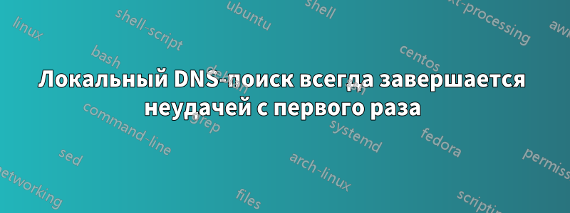 Локальный DNS-поиск всегда завершается неудачей с первого раза