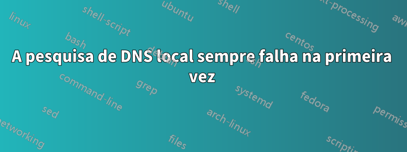 A pesquisa de DNS local sempre falha na primeira vez