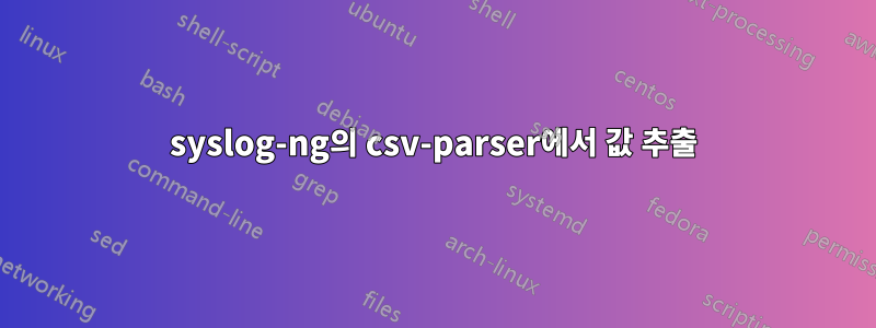 syslog-ng의 csv-parser에서 값 추출