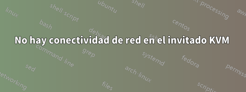 No hay conectividad de red en el invitado KVM