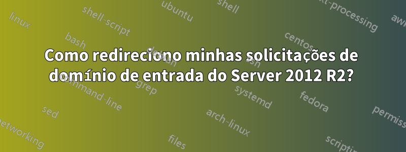 Como redireciono minhas solicitações de domínio de entrada do Server 2012 R2?