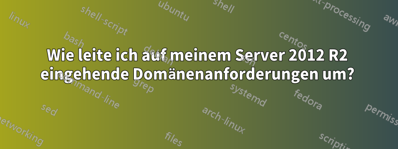 Wie leite ich auf meinem Server 2012 R2 eingehende Domänenanforderungen um?