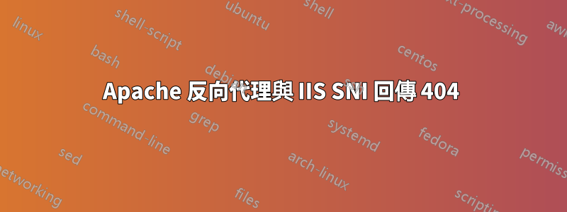 Apache 反向代理與 IIS SNI 回傳 404