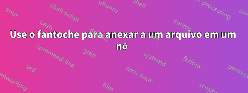 Use o fantoche para anexar a um arquivo em um nó