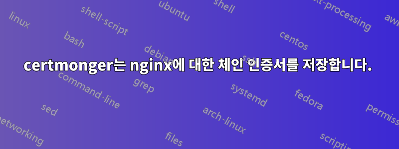 certmonger는 nginx에 대한 체인 인증서를 저장합니다.