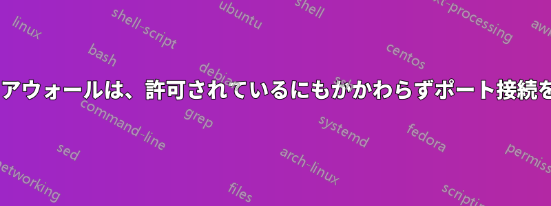 Windowsファイアウォールは、許可されているにもかかわらずポート接続をブロックします