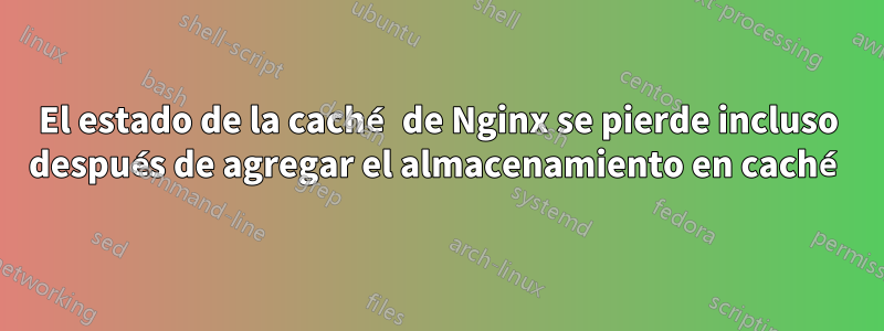 El estado de la caché de Nginx se pierde incluso después de agregar el almacenamiento en caché