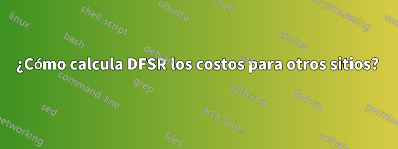 ¿Cómo calcula DFSR los costos para otros sitios?