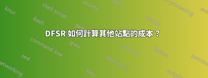 DFSR 如何計算其他站點的成本？