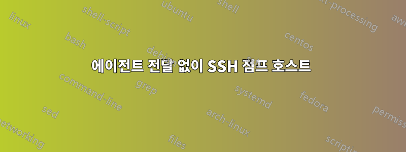 에이전트 전달 없이 SSH 점프 호스트