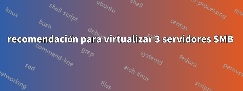 recomendación para virtualizar 3 servidores SMB