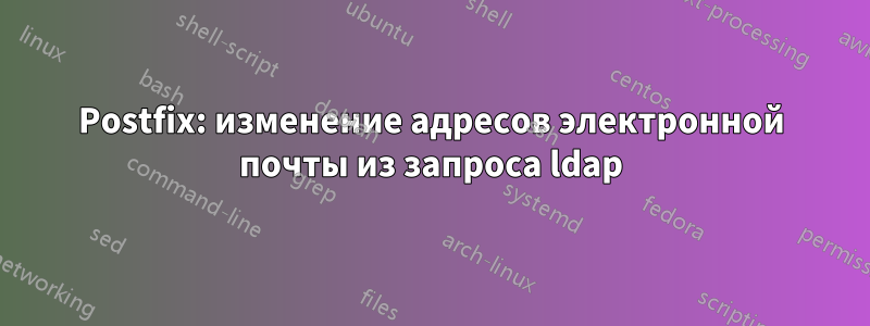 Postfix: изменение адресов электронной почты из запроса ldap