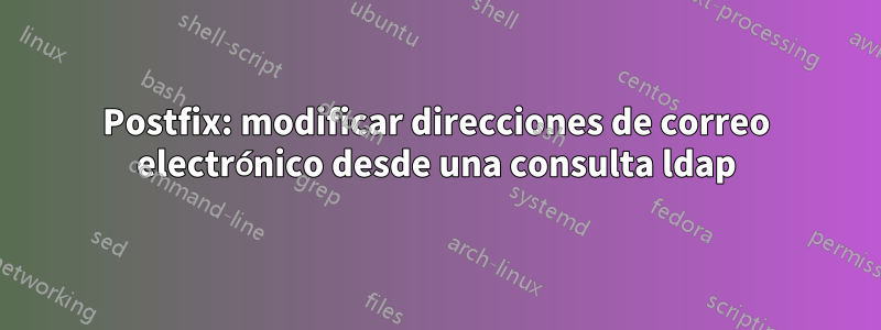 Postfix: modificar direcciones de correo electrónico desde una consulta ldap