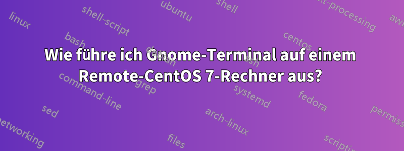 Wie führe ich Gnome-Terminal auf einem Remote-CentOS 7-Rechner aus?