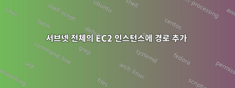 서브넷 전체의 EC2 인스턴스에 경로 추가