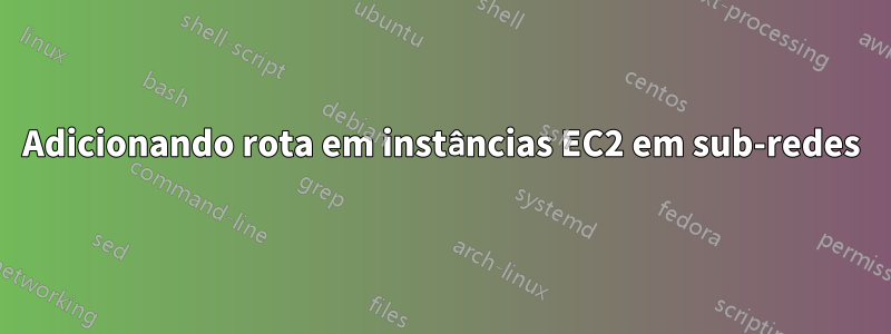 Adicionando rota em instâncias EC2 em sub-redes