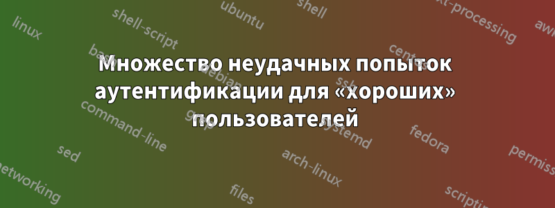 Множество неудачных попыток аутентификации для «хороших» пользователей