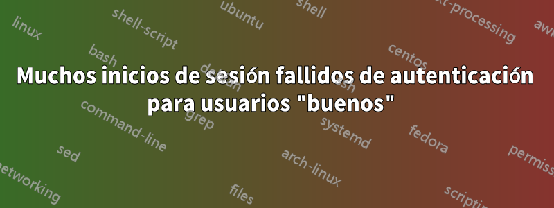 Muchos inicios de sesión fallidos de autenticación para usuarios "buenos"