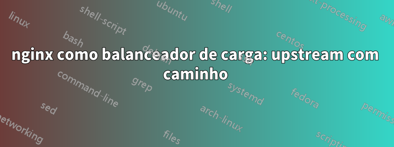 nginx como balanceador de carga: upstream com caminho