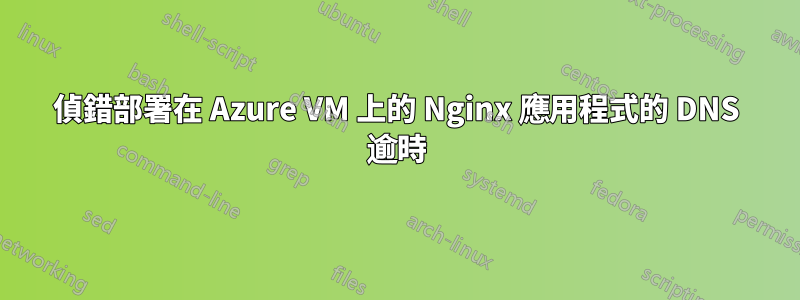 偵錯部署在 Azure VM 上的 Nginx 應用程式的 DNS 逾時