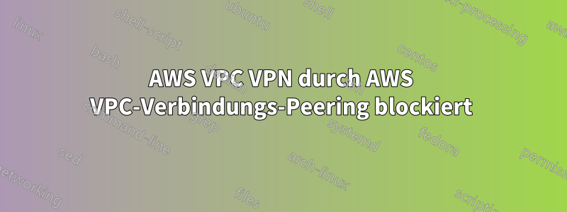 AWS VPC VPN durch AWS VPC-Verbindungs-Peering blockiert