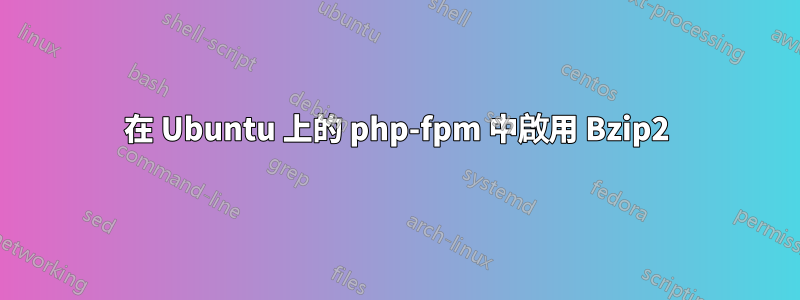 在 Ubuntu 上的 php-fpm 中啟用 Bzip2