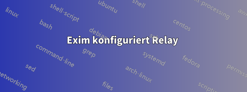 Exim konfiguriert Relay