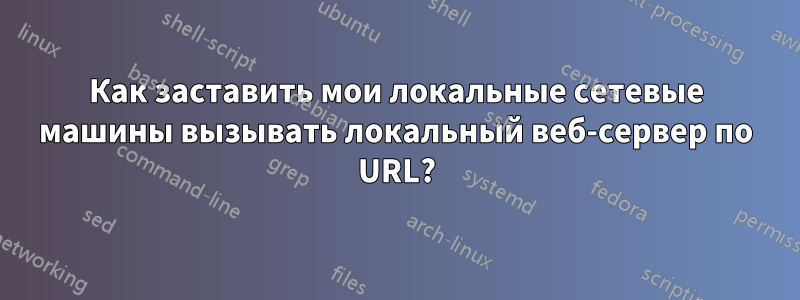 Как заставить мои локальные сетевые машины вызывать локальный веб-сервер по URL?