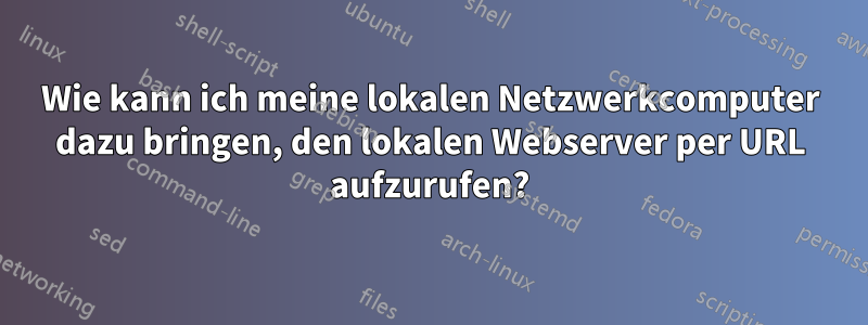 Wie kann ich meine lokalen Netzwerkcomputer dazu bringen, den lokalen Webserver per URL aufzurufen?