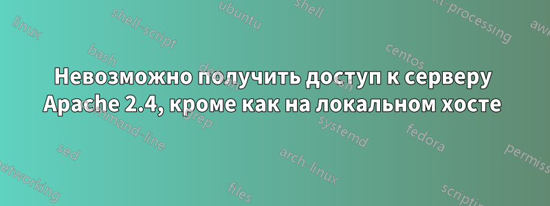 Невозможно получить доступ к серверу Apache 2.4, кроме как на локальном хосте