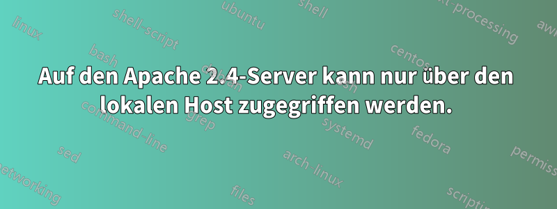 Auf den Apache 2.4-Server kann nur über den lokalen Host zugegriffen werden.