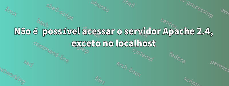 Não é possível acessar o servidor Apache 2.4, exceto no localhost