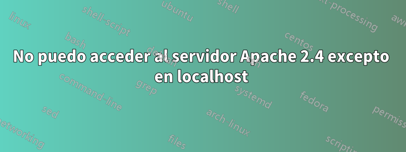 No puedo acceder al servidor Apache 2.4 excepto en localhost