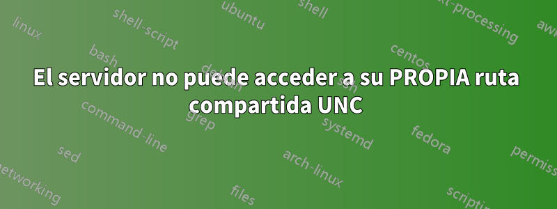 El servidor no puede acceder a su PROPIA ruta compartida UNC