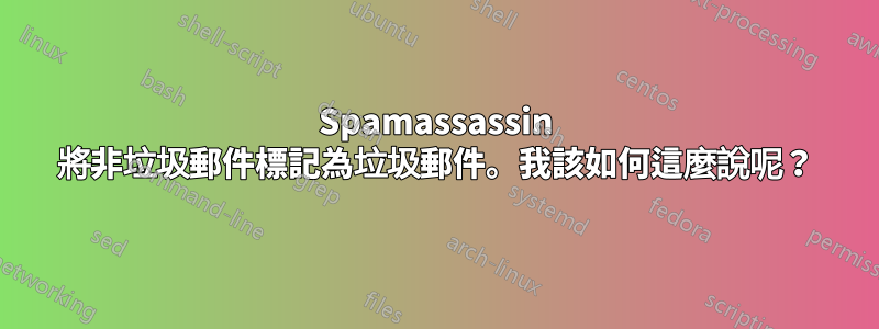 Spamassassin 將非垃圾郵件標記為垃圾郵件。我該如何這麼說呢？