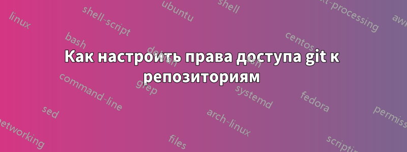 Как настроить права доступа git к репозиториям