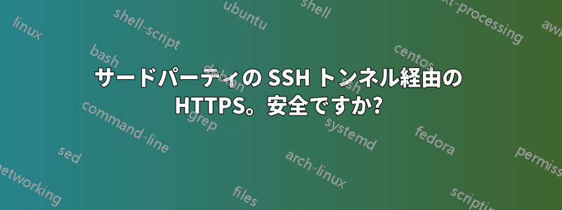 サードパーティの SSH トンネル経由の HTTPS。安全ですか?