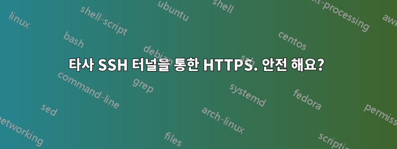 타사 SSH 터널을 통한 HTTPS. 안전 해요?