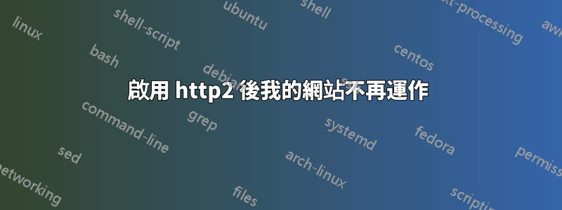 啟用 http2 後我的網站不再運作